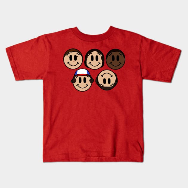 Stranger Emojis Kids T-Shirt by NerdCraft & Co.
